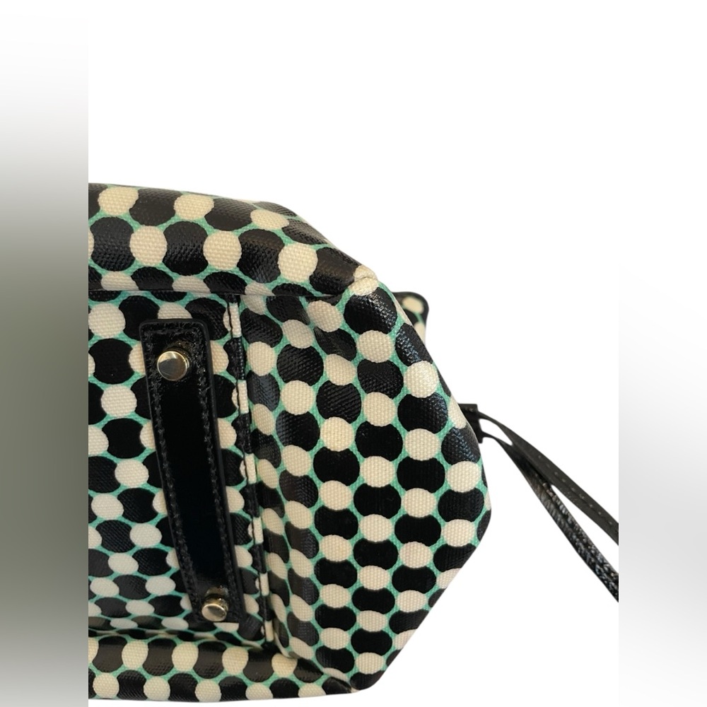 KATE SPADE Dundee Drive Stevie Mint Green Checkered Tote Shoulder Bag Storybook - Picture 10 of 16